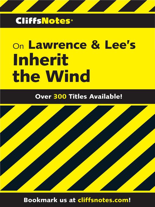 Title details for CliffsNotes on Lawrence & Lee's Inherit the Wind by Suzanne Pavlos - Available